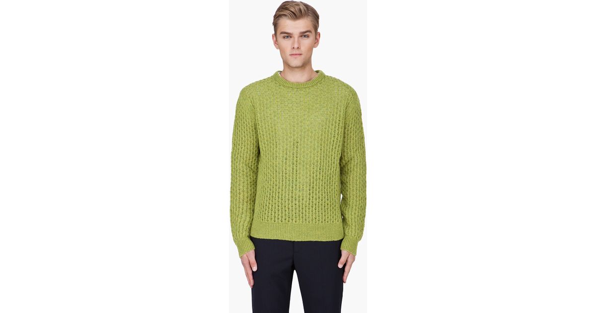 lime green sweater men