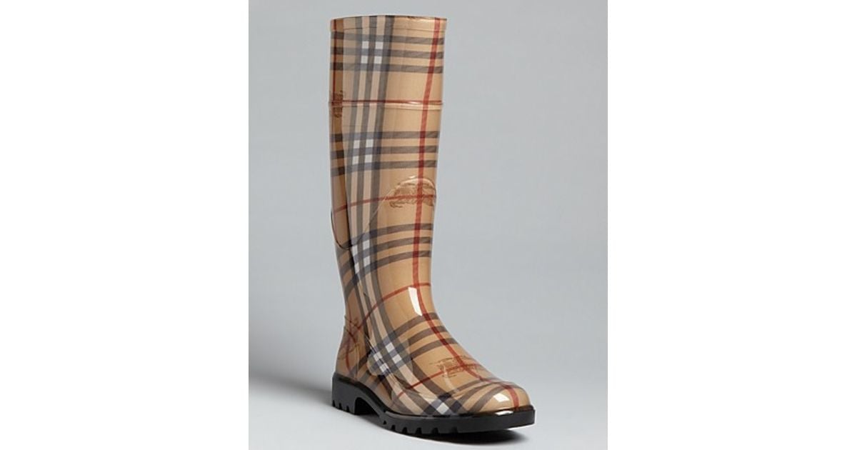 burberry print rain boots