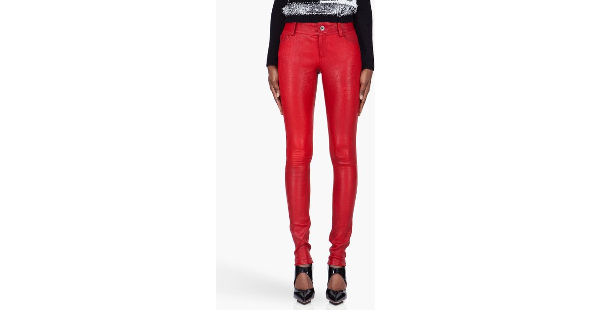 alice and olivia red pants