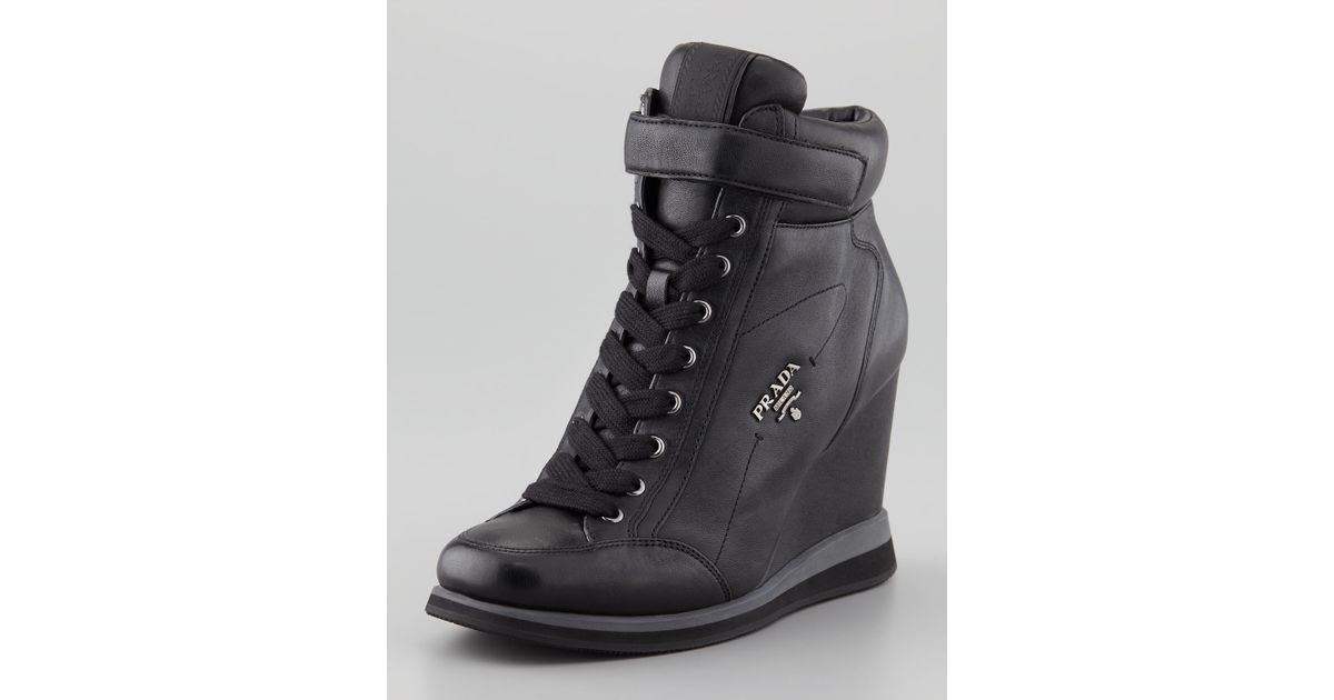 prada wedge sneakers