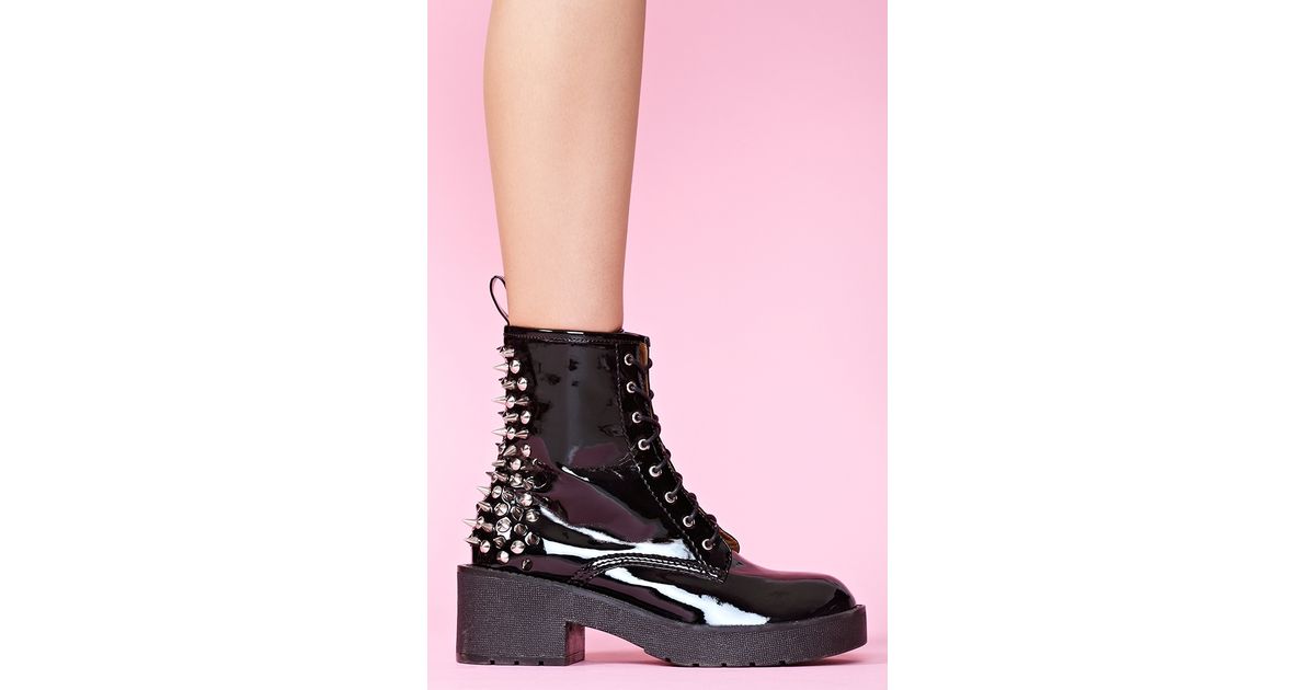 spiked biker boots