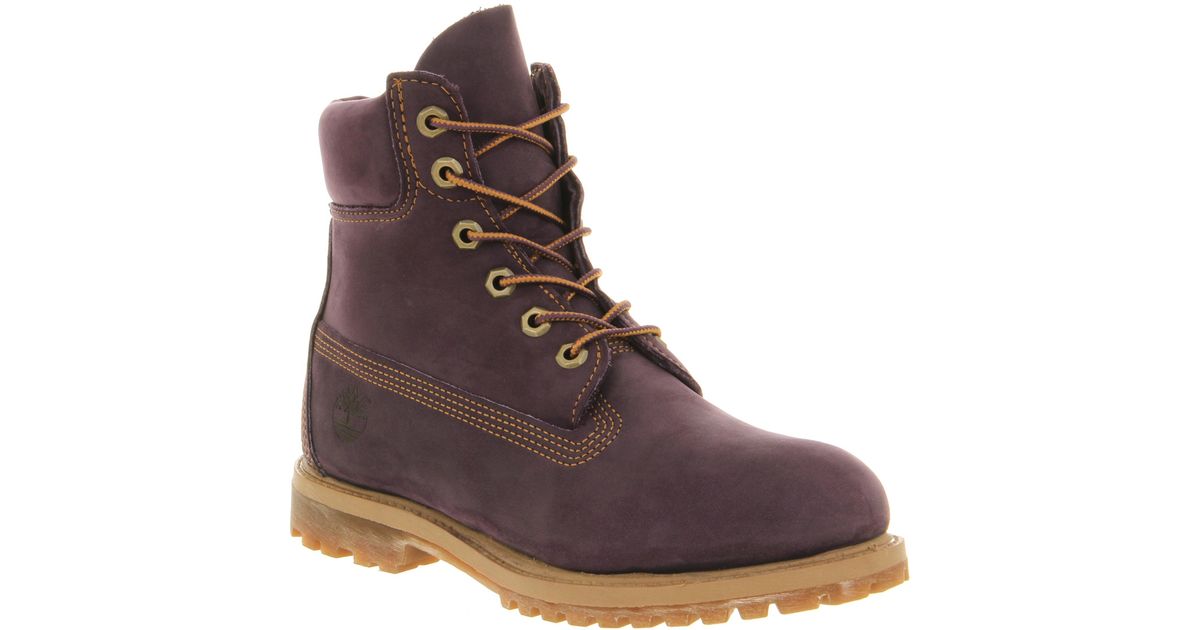 dark purple timberland boots