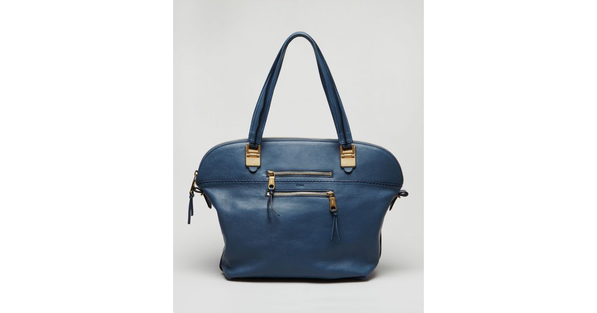 Chlo Angie Large Shoulder Bag Fjord Blue in Blue (fjord blue) | Lyst  
