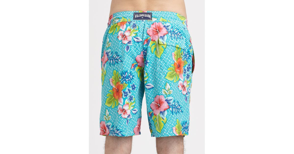 Lyst Vilebrequin Floral Print Swim Trunks for Men