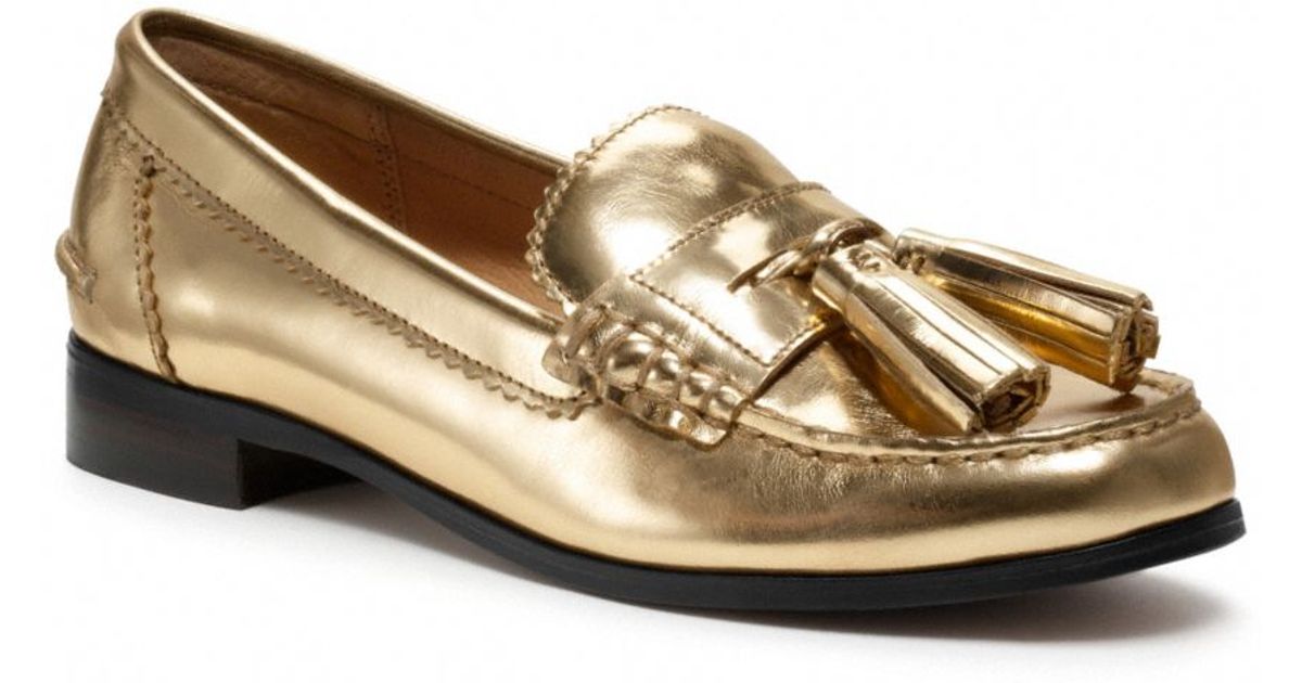 COACH Haydee Loafer in Gold (Metallic) Lyst