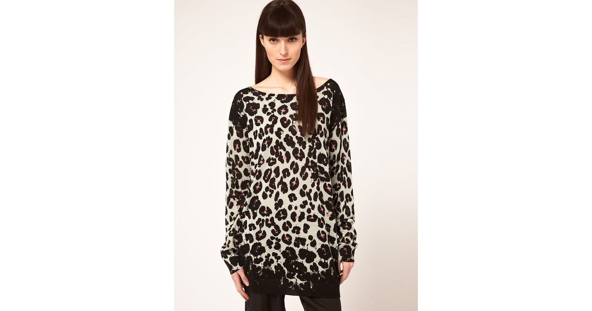 leopard print oversized sweater