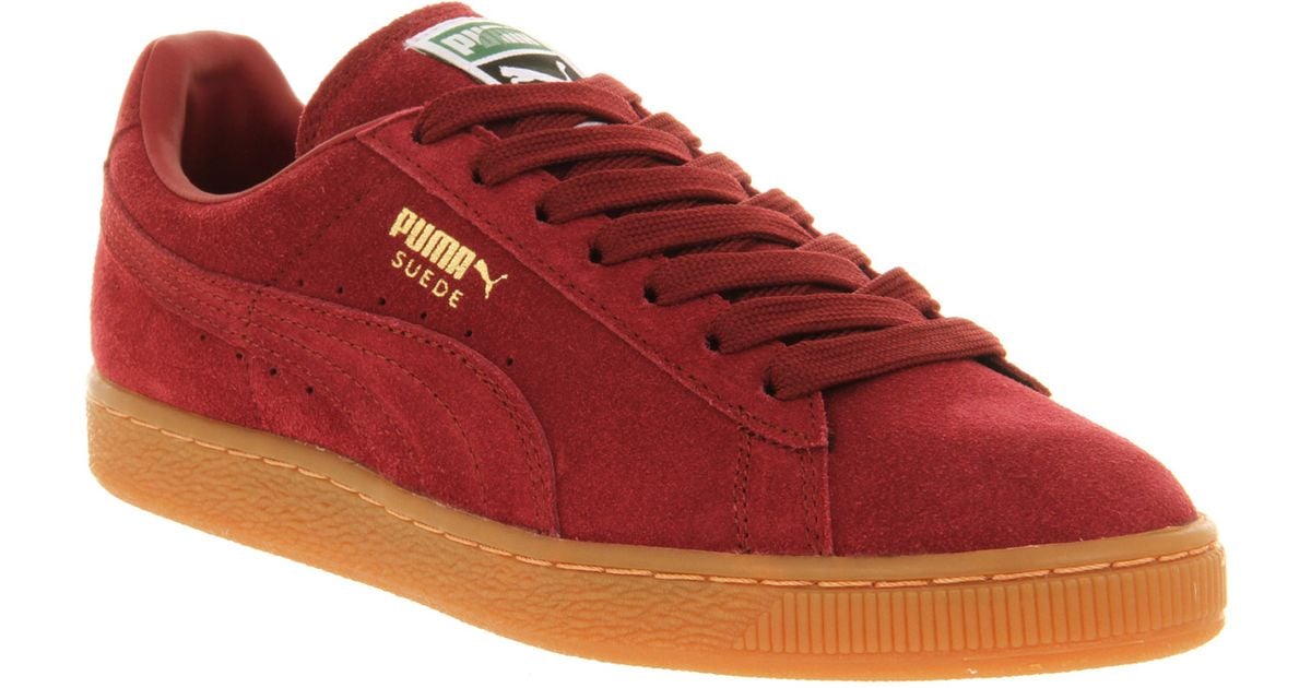 puma sneakers maroon