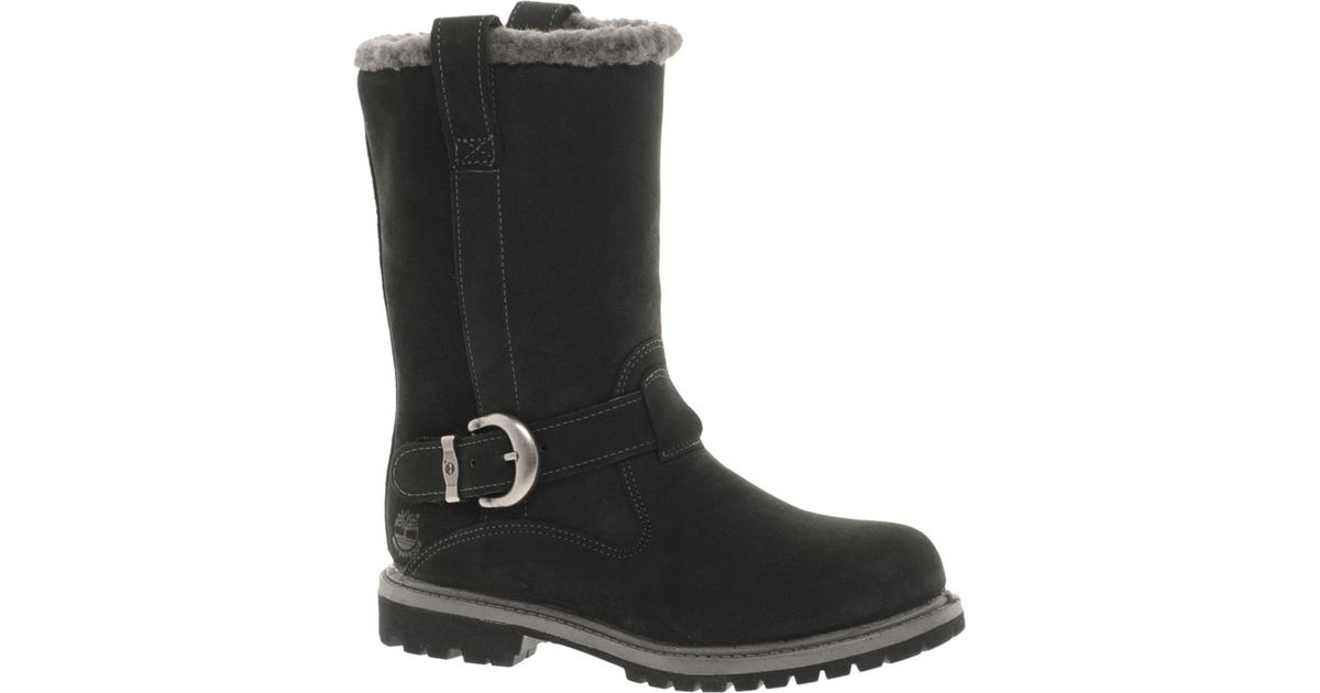 timberland black nellie pull on boots