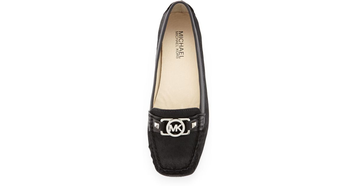 Michael Kors Charm Moccasin in Black | Lyst
