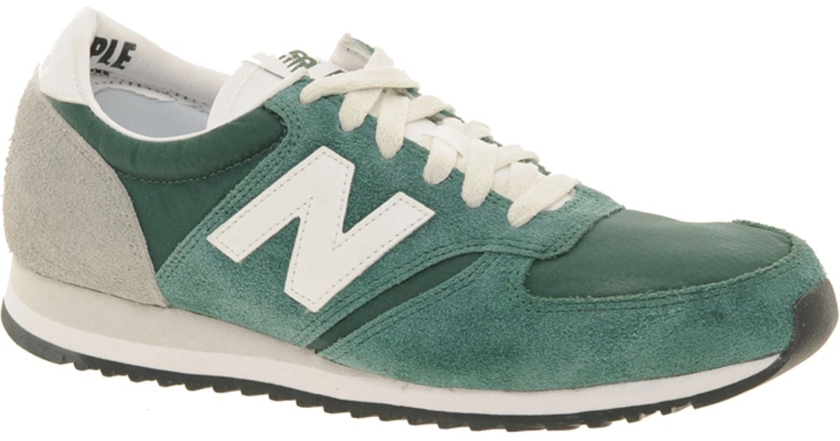 new balance 420 green suede
