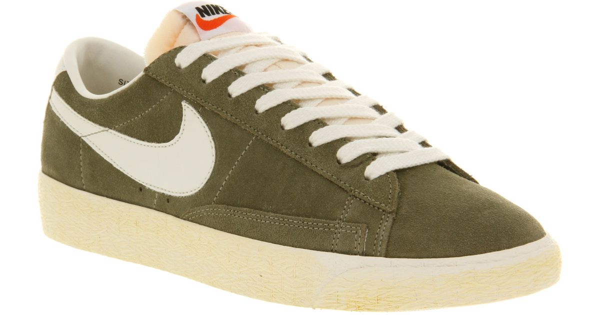 Nike Blazer Low Vintage Silver Sage In Green For Men Lyst Nike Blazer Low Vintage Silver Sage In Green For Men Lyst