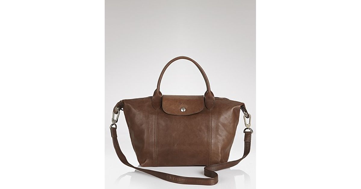 longchamp le pliage leather tote