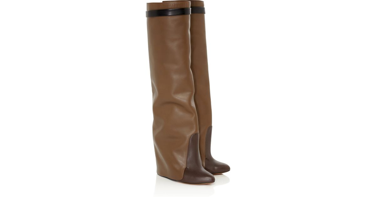 givenchy leather wedge boots