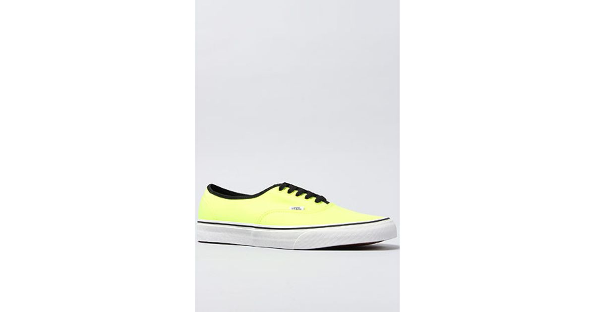 neon yellow vans shoes