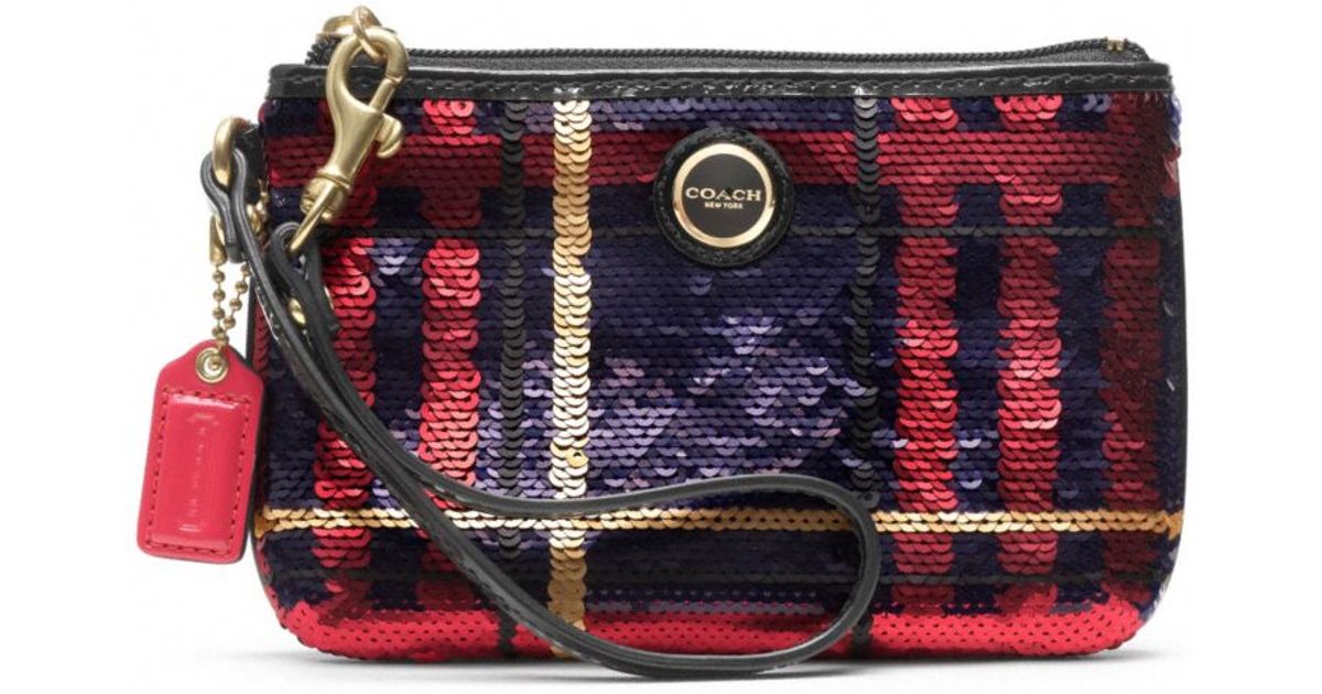 coach sequin wristlet