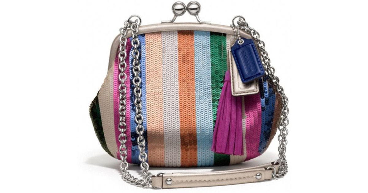 coach legacy stripe purse