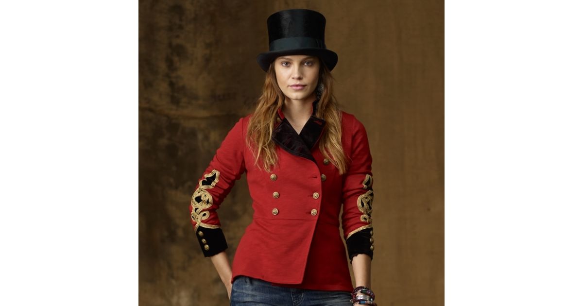 ralph lauren red military jacket