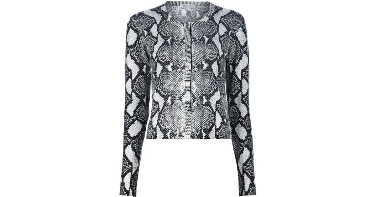 snake print cardigan