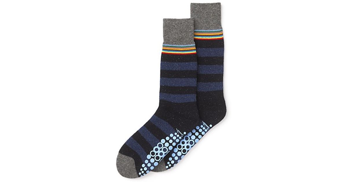 Paul Smith Stripe Grip Bottom House Socks for Men - Lyst