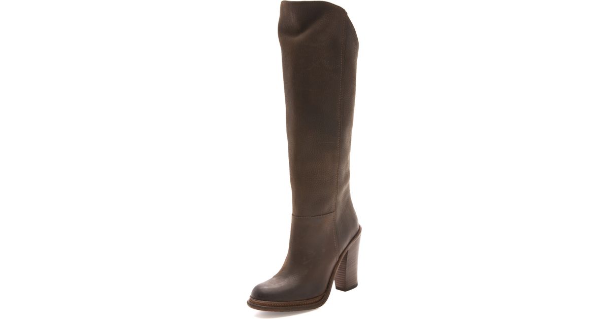Vera Wang Kai Knee High Boots in Brown | Lyst