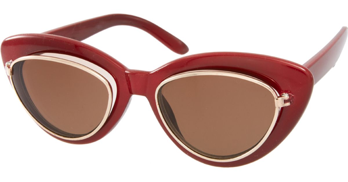 ASOS Flip Lens Cat Eye Sunglasses in Red Lyst