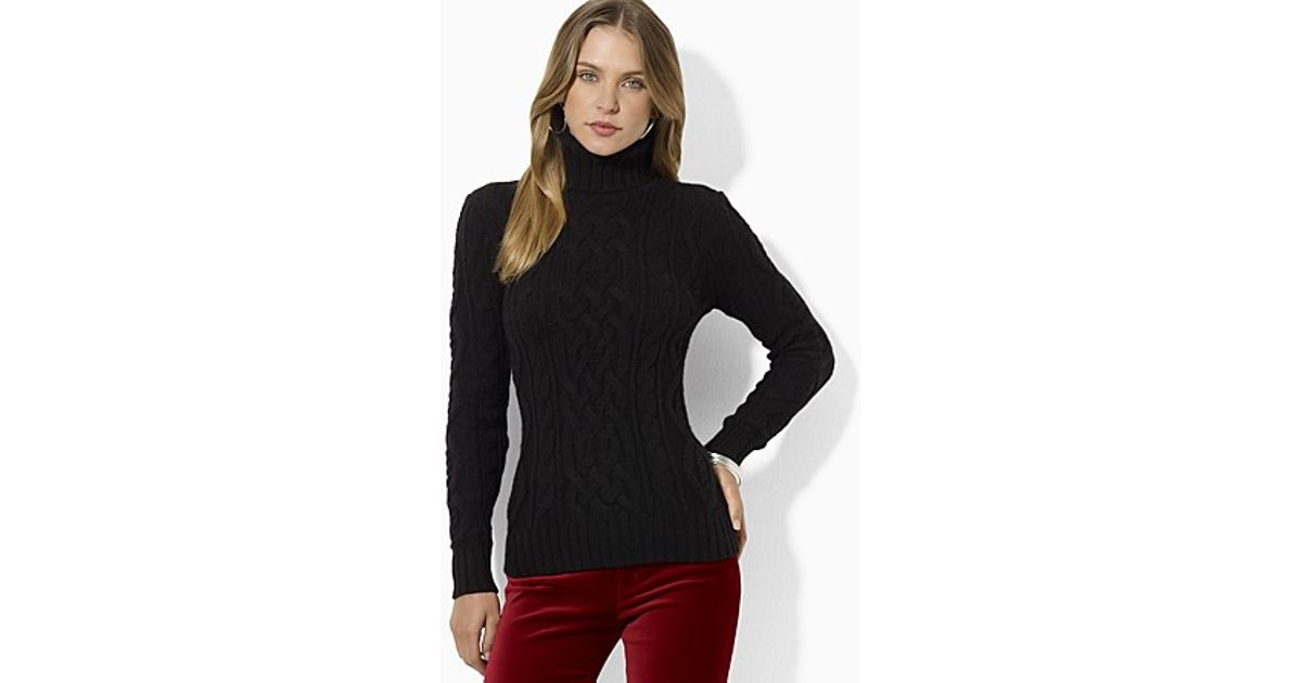 ralph lauren women's black turtleneck