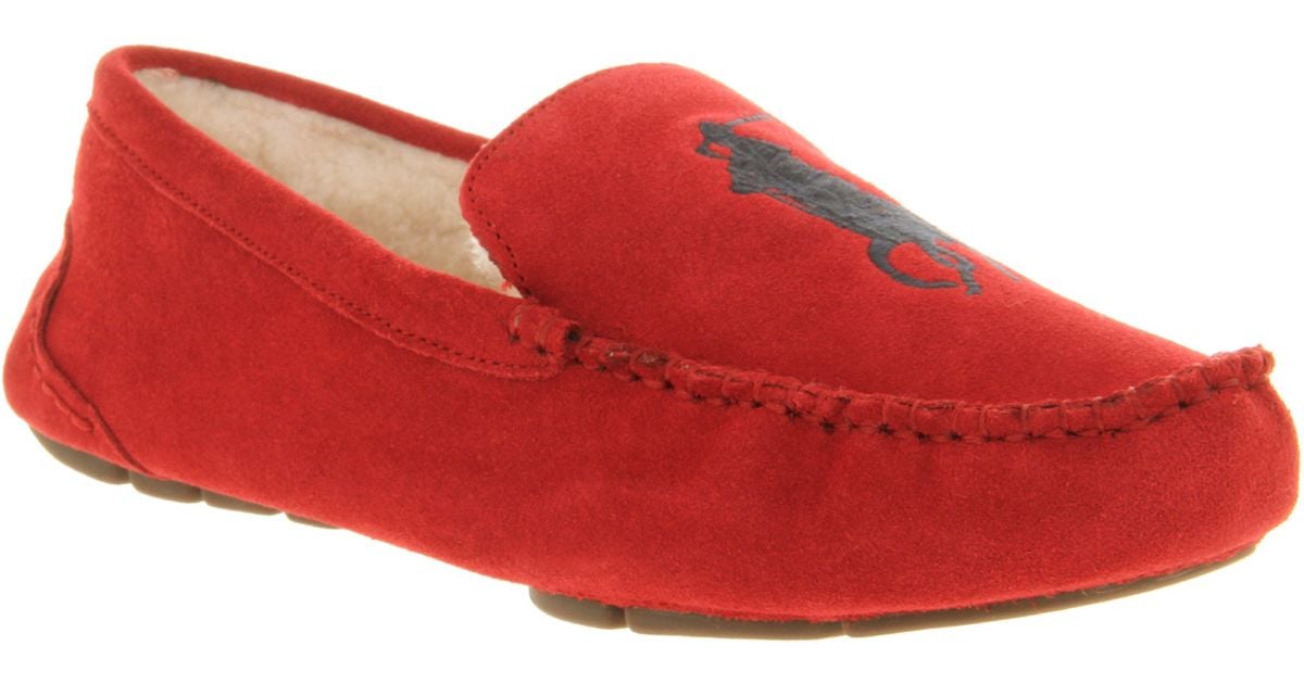 ralph lauren red loafers