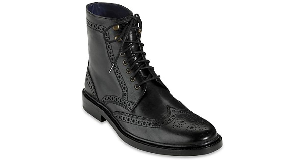 cole haan wingtip boots