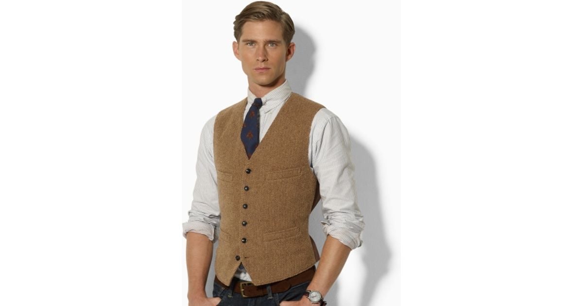 ralph lauren tweed vest