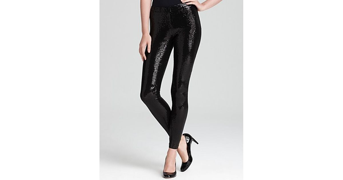 black sequin legging