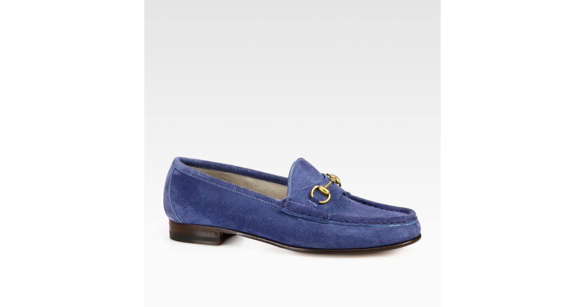 gucci loafers blue