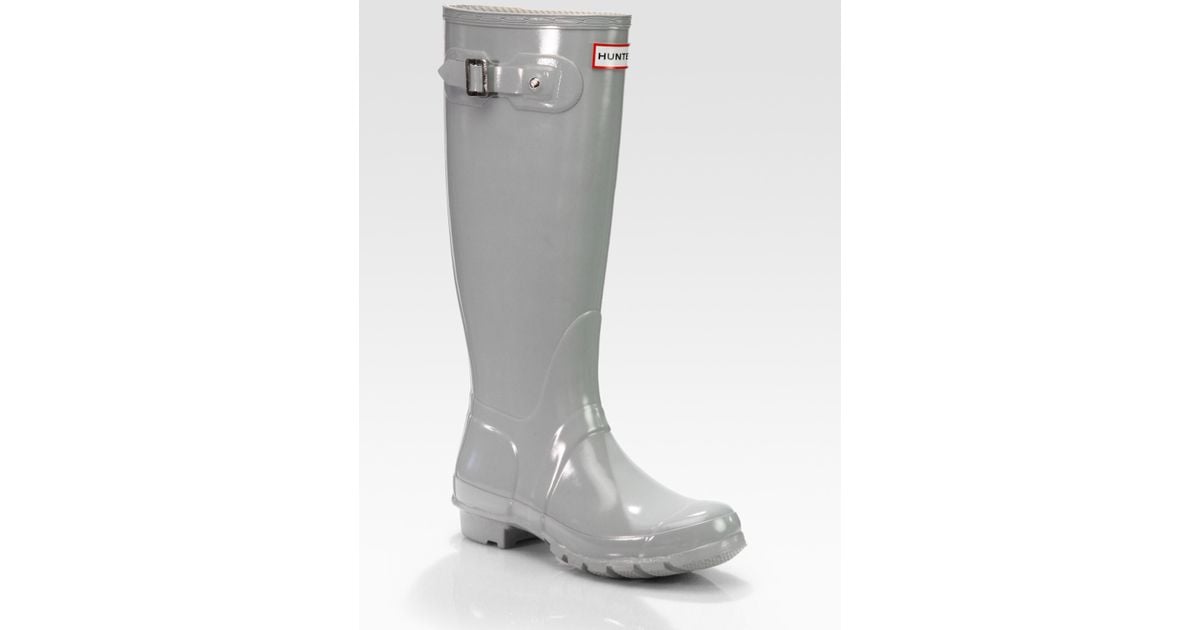 gray rain boots