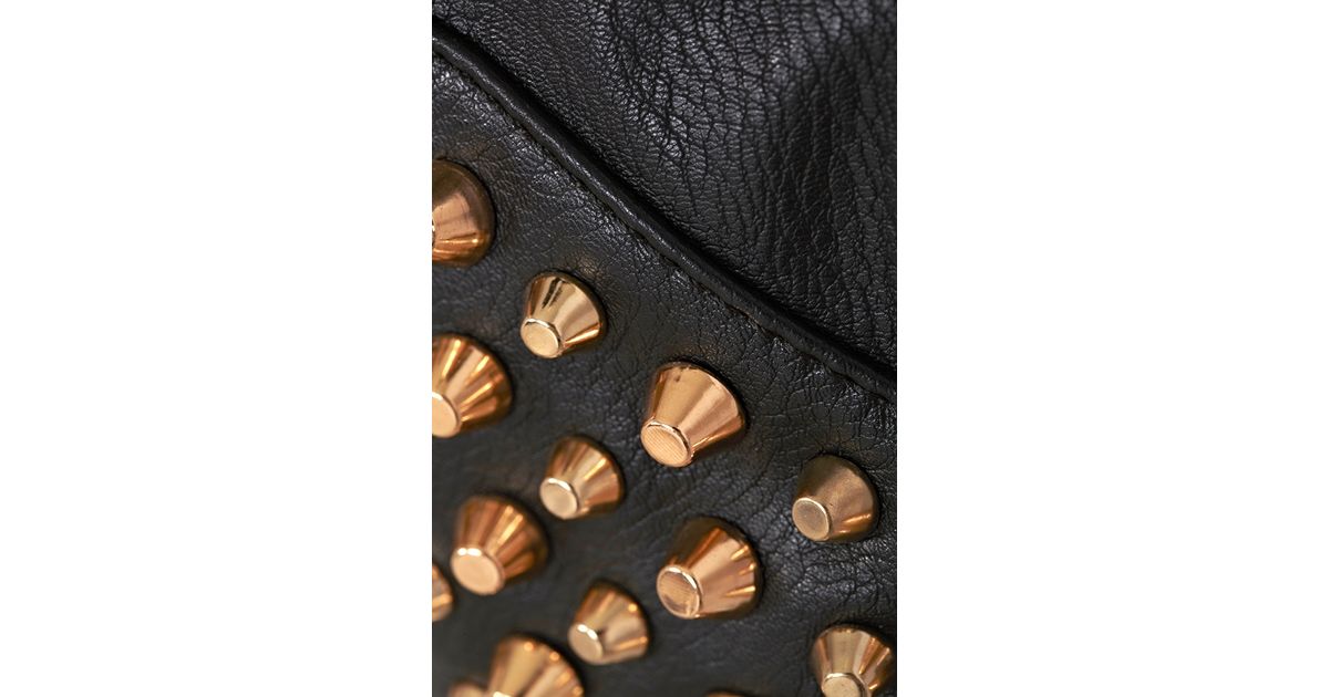 The Dirty Black Bag Nasty Gal Studded Bucket Bag Black - Lyst