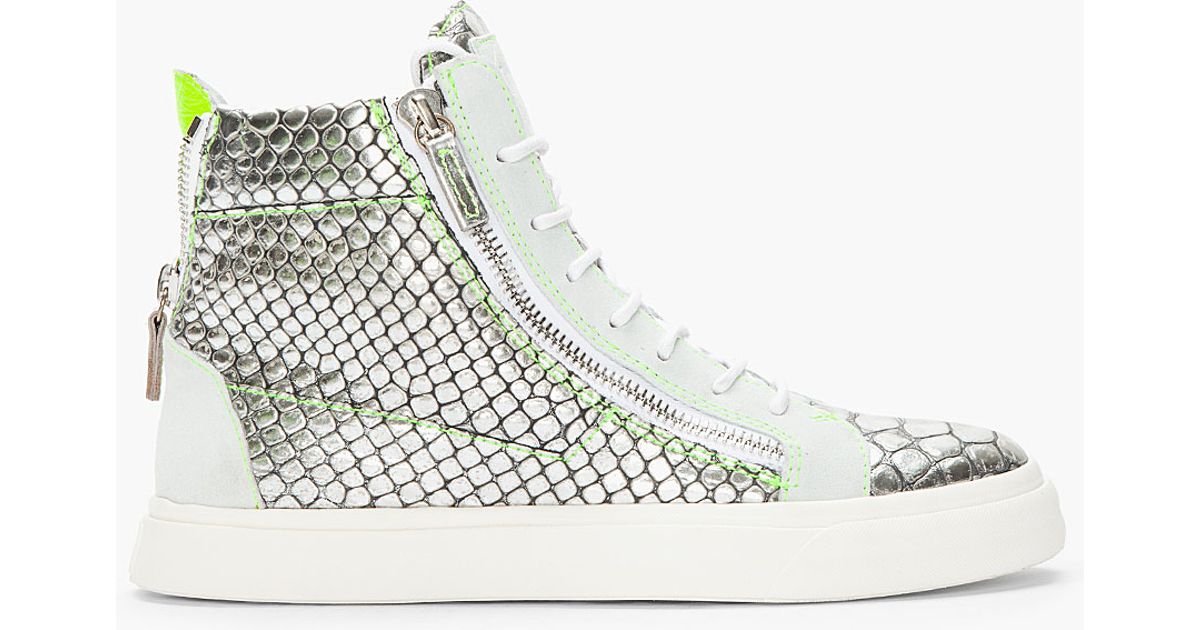 giuseppe zanotti sneakers silver