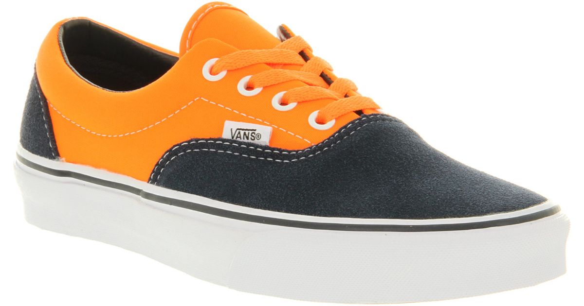Vans Era Neon Orange Dress Blue Low-top sneakers for Men - Lyst