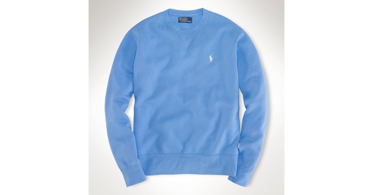blue polo crewneck sweatshirt