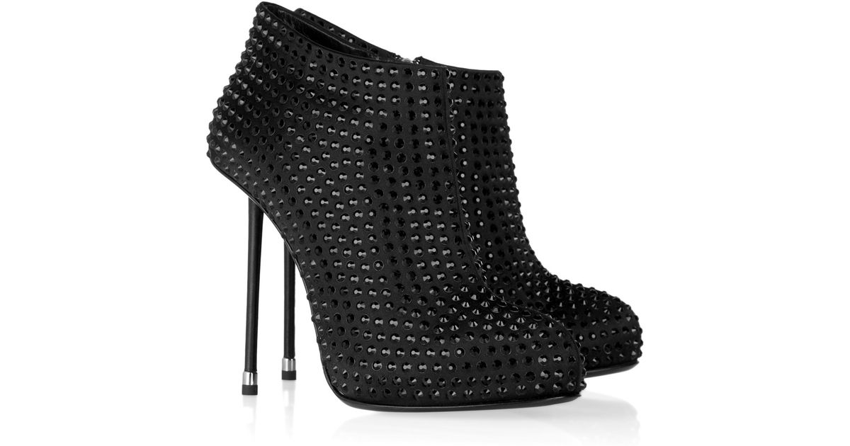 crystal ankle boots
