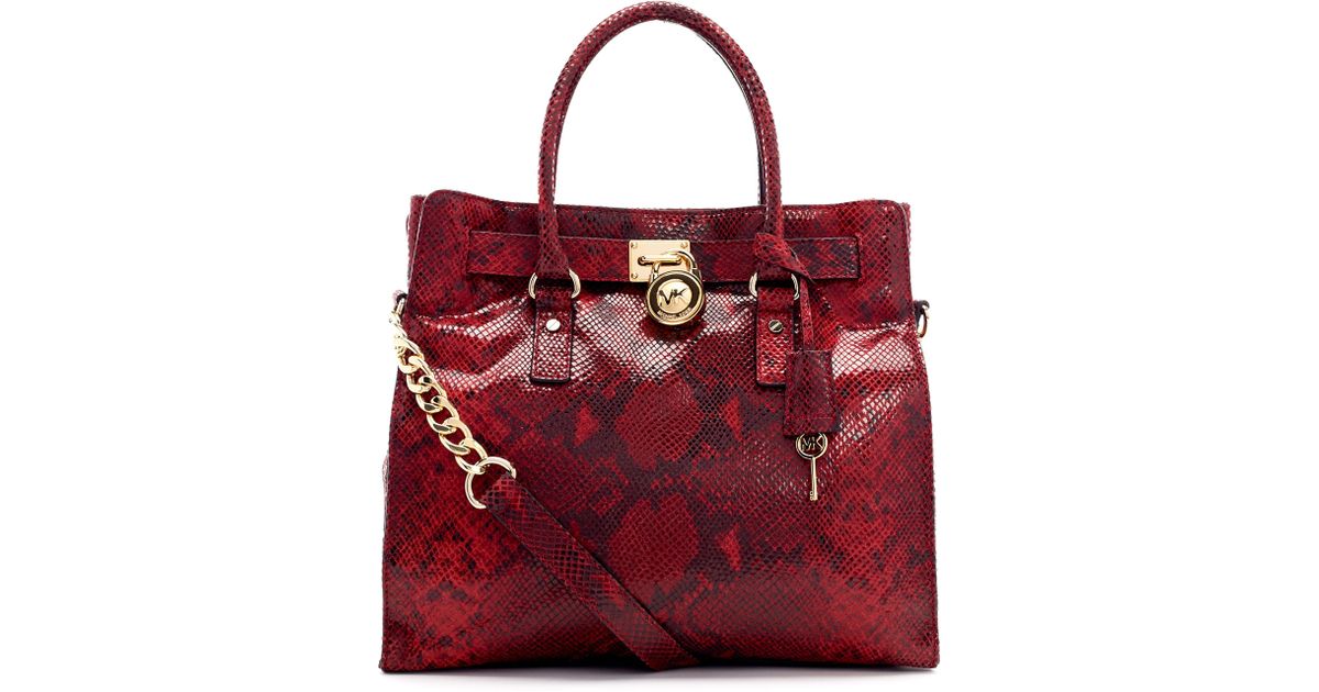red and black michael kors bag