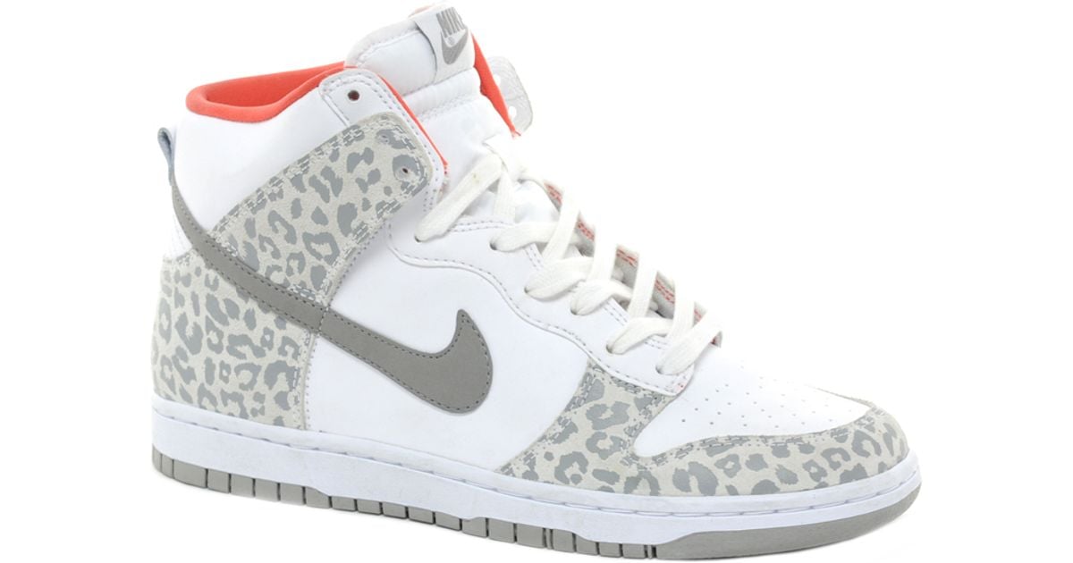 Nike Dunk Grey Leopard High Top Trainers | Lyst