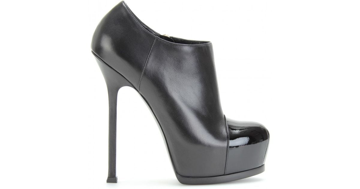 saint laurent platform ankle boots