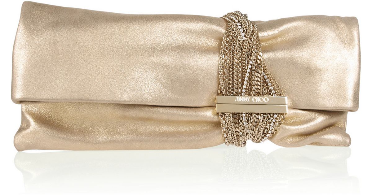 jimmy choo gold handbag