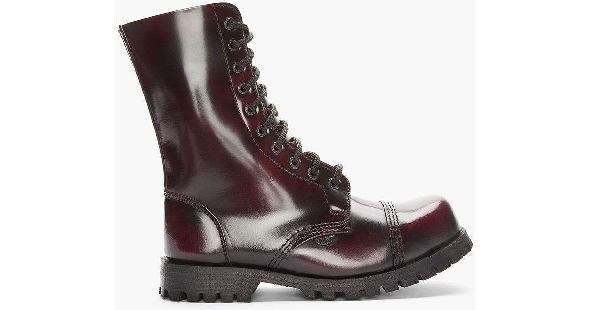 burgundy steel toe boots