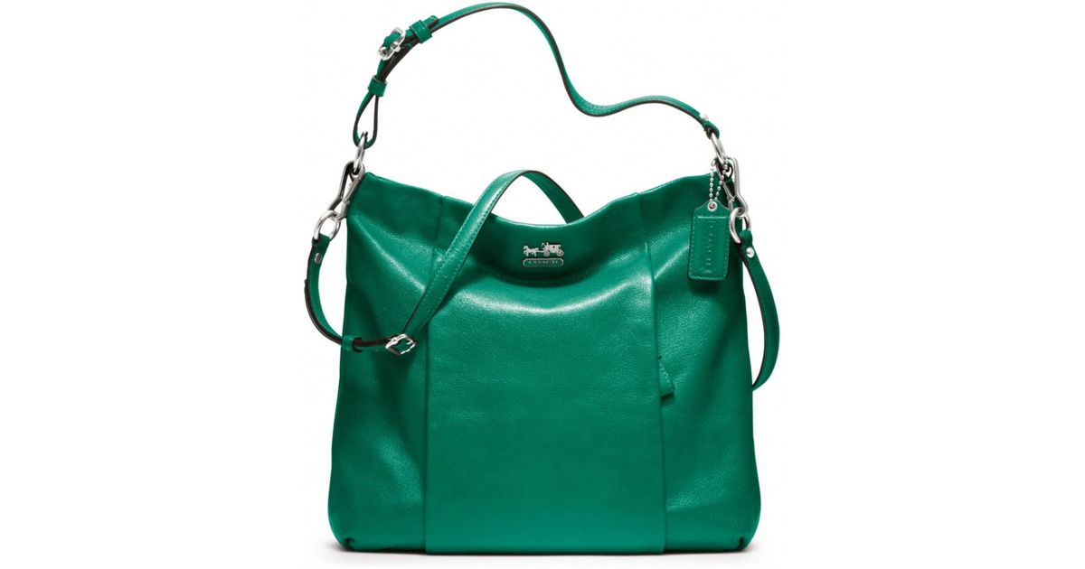COACH Madison Leather Isabelle in Green Lyst
