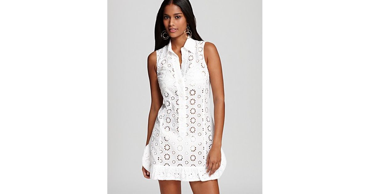 Lepore Isola Eyelet Cover Up Dress in White Lyst
