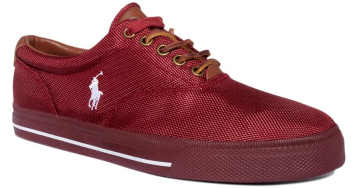 Polo Ralph Lauren Vaughn Nylon Sneakers in Red for Men - Lyst