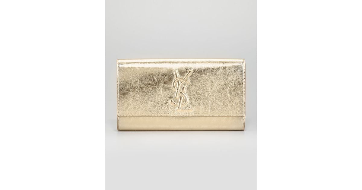 yves saint laurent gold clutch