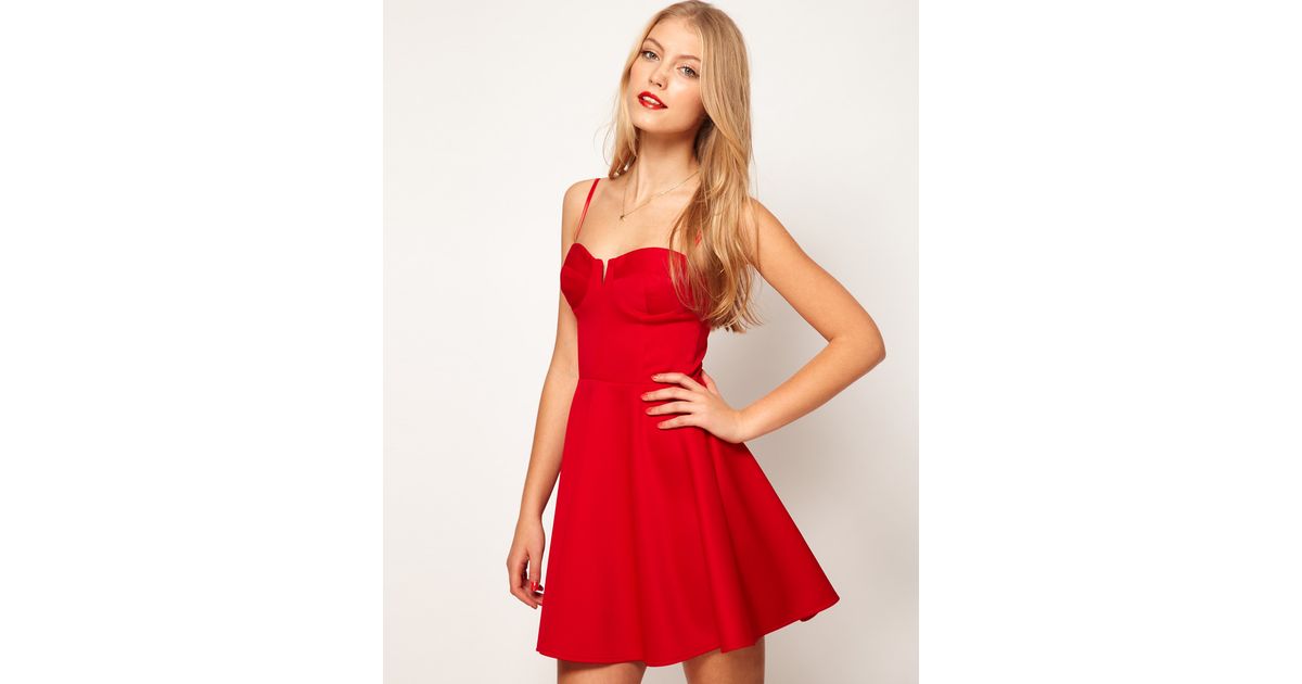 bandeau skater dress