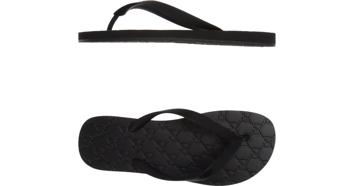 Gucci Flip Flops in Black for Men | Lyst