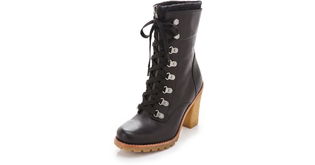 ugg boots black lace up