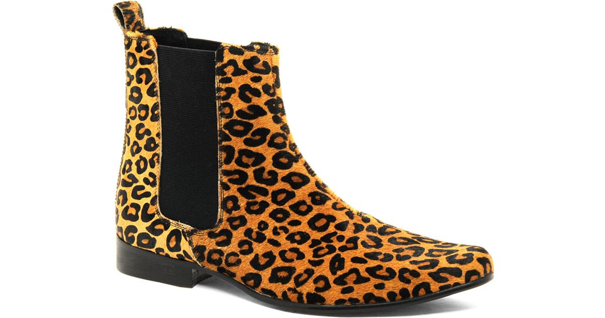 ASOS Asos Chelsea Boots in Leopard for Men | Lyst